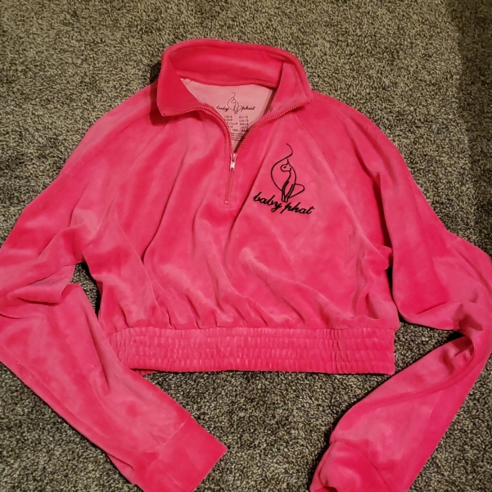 Baby phat half zip pullover